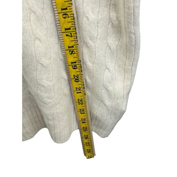 Lauren Ralph Lauren Sweater Womens Large Cream Wool Cashmere Blend Slim Fit - Picture 13 of 15